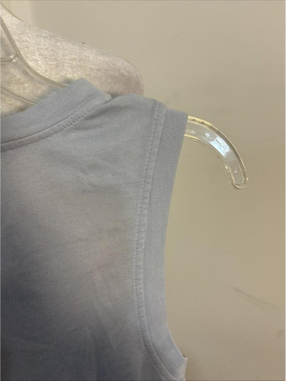 Lou &‎ Grey women's sleeveless stretch knit size Small Side Slits Baby Blue - Picture 7 of 10